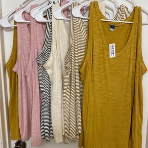 7 New with tags Old Navy sleeveless T-shirts tank tops luxe L/XL